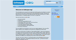 Desktop Screenshot of listkeeper.org