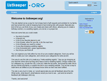 Tablet Screenshot of listkeeper.org