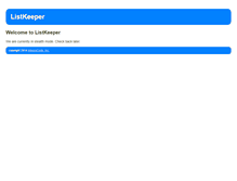 Tablet Screenshot of listkeeper.com